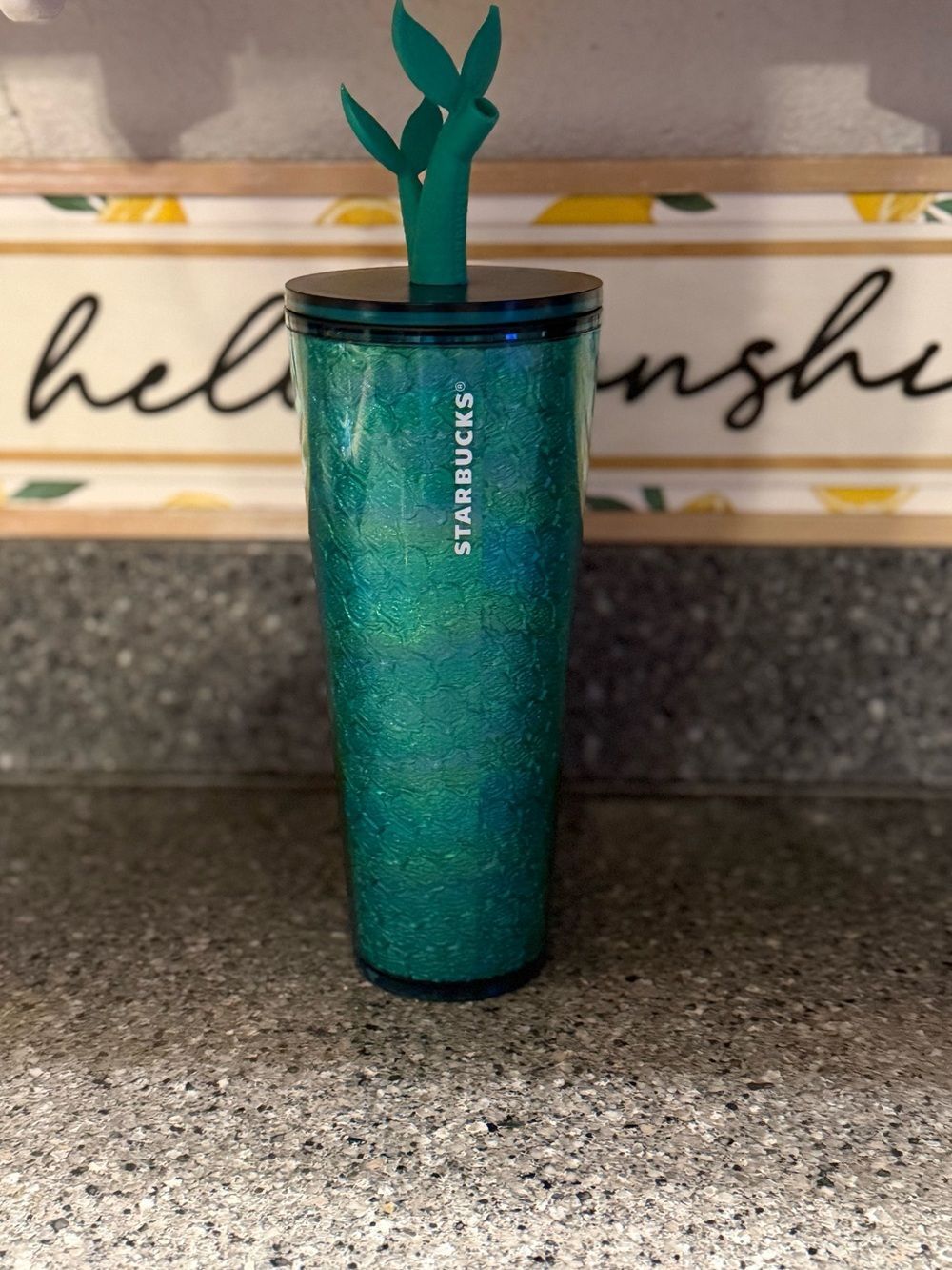 Starbucks Mermaid Travel Tumbler with Straw